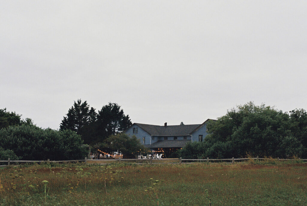 The Tokeland Hotel is photographed from afar by Washington Wedding photographer Mossfloor